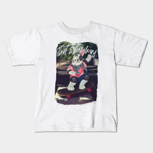 Rabbit, Skateboard, Skater, City, Bunny, Halfpipe Kids T-Shirt